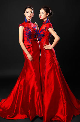 安吉莉娜姐妹款-最美的中国红