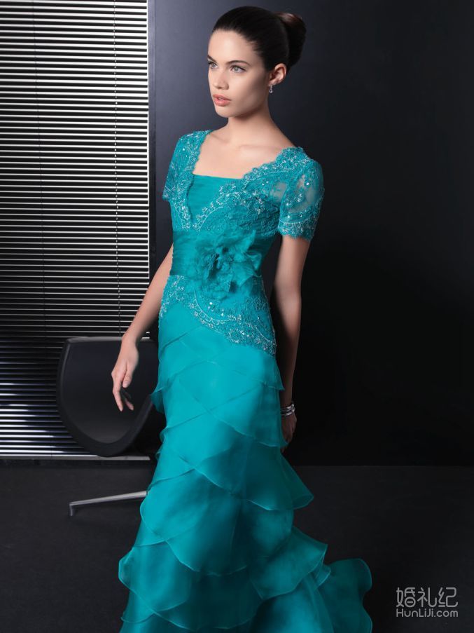 emerald 绿色晚礼服敬酒服