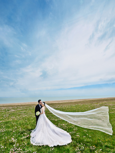 去天空之城拍婚纱照 我的高原婚纱照秀